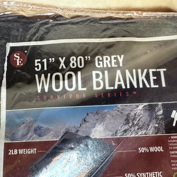 NWT SE 51" x 80" Wool Blanket Survivor Series - Picture 6 of 9